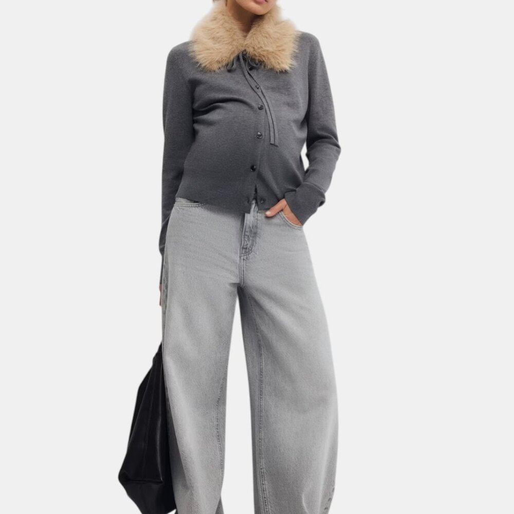 H&M MAMA CARDIGAN WITH DETACHABLE COLLAR NWT SIZE M